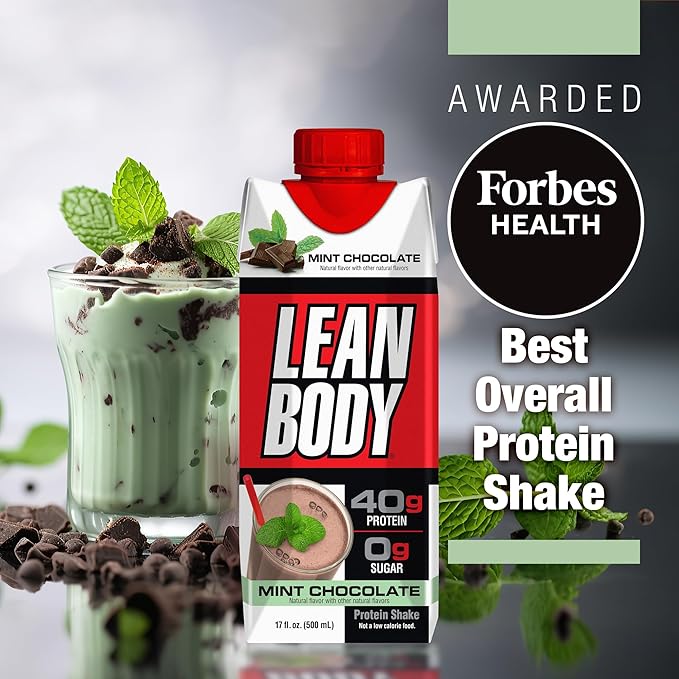Labrada Lean Body Ready-to-Drink Mint Chocolate 40g Protein, 0 Sugar, 22 Vitamins 12) LABRADA