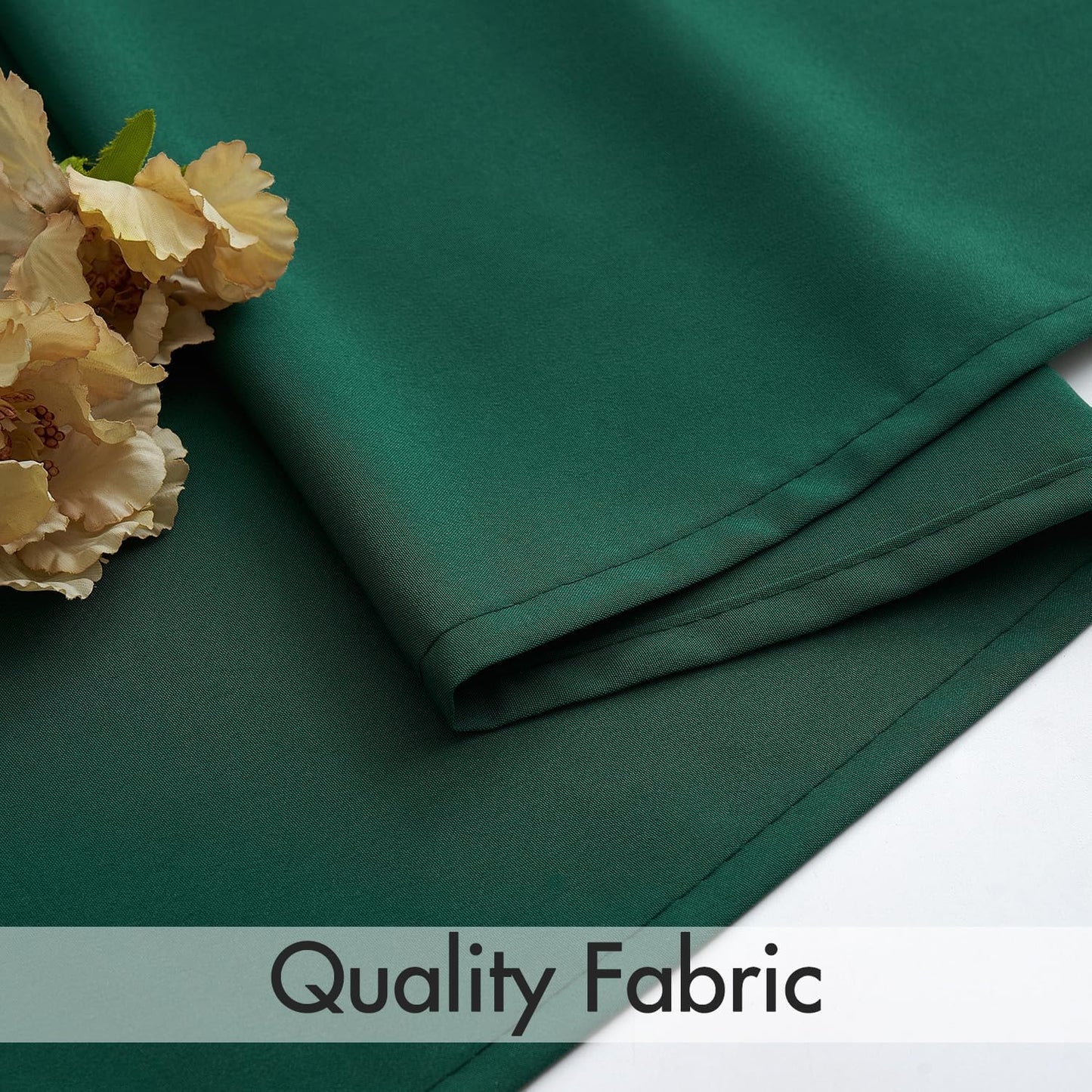 MIULEE Hunter Green Privacy Sheer Curtains That Let Light in 63 Inches Long Non-See-Through Semi Sheer Curtain Light Filtering Window Christmas Drapes for Living Room Bedroom 2 Panels Set 42 X 63