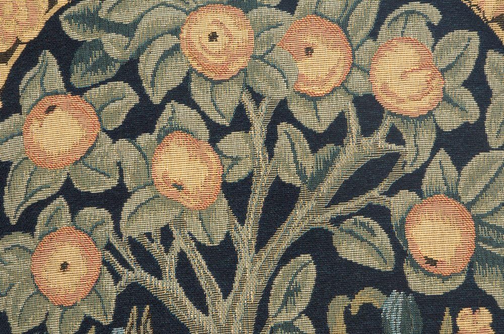 Charlotte Home Furnishings Throw Pillow Covers, Decorative Boho Pillow Covers for Couch, Living Room, Orange Tree Square Cushion Cases 14x14 in, European Cotton Jacquard Woven for Cozy Bedroom Decor