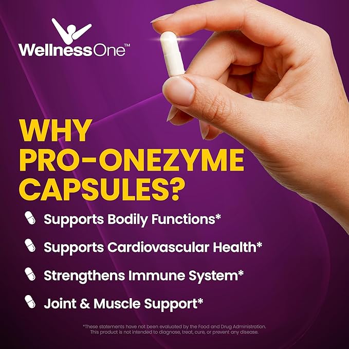 ProOneZyme Systemic Proteolytic Enzymes Supplement 90 Capsules