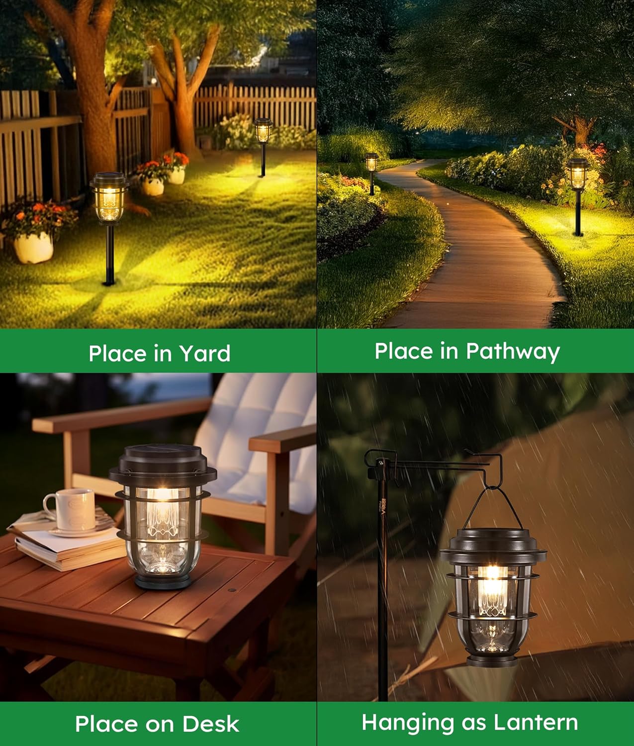 6 Pack Solar Lights Outdoor Waterproof, Garden Decor Gifts Idea for Women Mom Grandma, Solar Powered Bright Landscape Lamp for House, Yard, Patio, Pathway, Lawn Ornaments