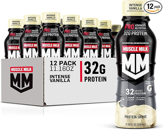 Muscle Milk Pro Advanced Nutrition Protein 11.16 Fl 12), 32g 32g Protein, 1g Sugar, 16 Vitamins 5g Fiber,