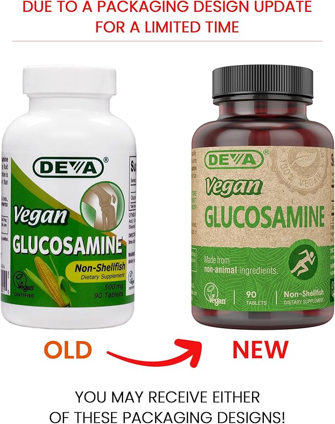 Deva Vegan Vitamins Glucosamine Tablets, 90-Count
