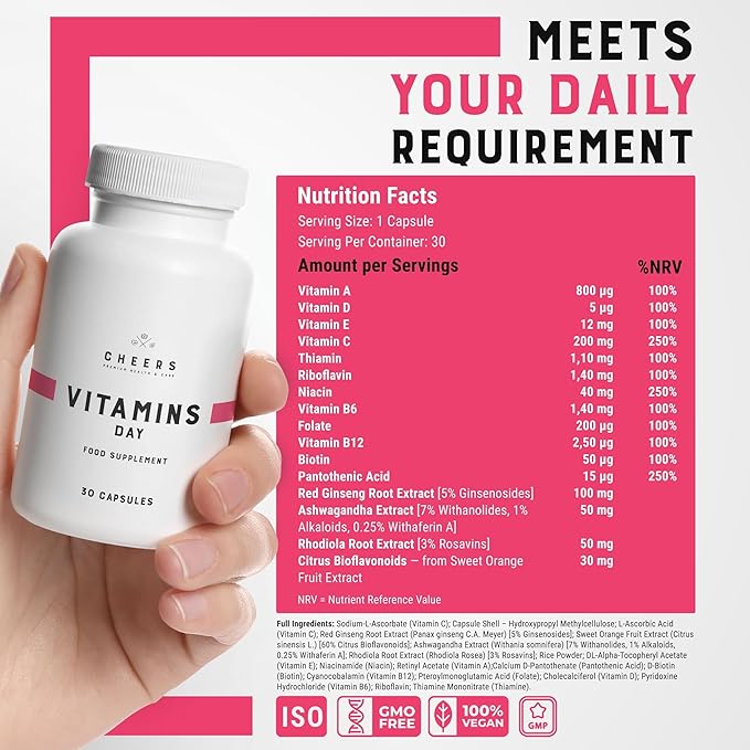 CHEERS - Vitamins Day with 12 30 Capsules 100% of