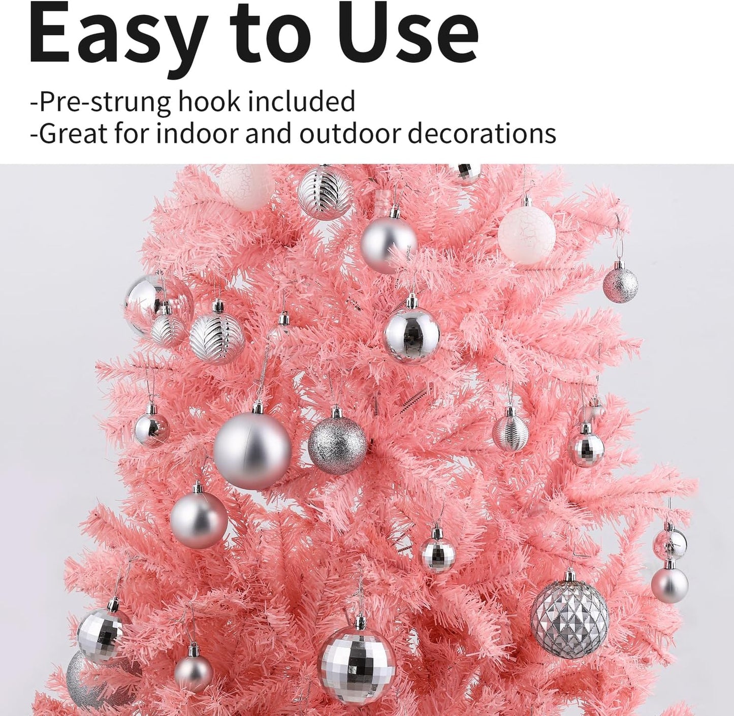 LANGXUN 36pcs Silver Christmas Tree Decorations Balls, Bolas De Navidad, 2025 Christmas Decor, Indoor Outdoor Shatterproof Christmas Ornaments, Xmars Party Wedding Suppiles