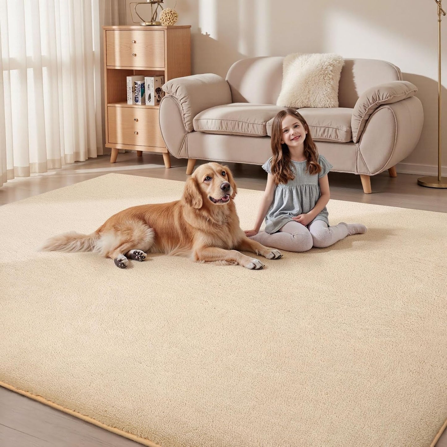 Sour Lemon 8x10 Area Rugs for Living Room, Soft Large Area Rug Fluffy Rugs for Bedroom，Machine Washable Area Rug Non Slip Carpet Rug for Living Room Playroom Kids Room Home Decor