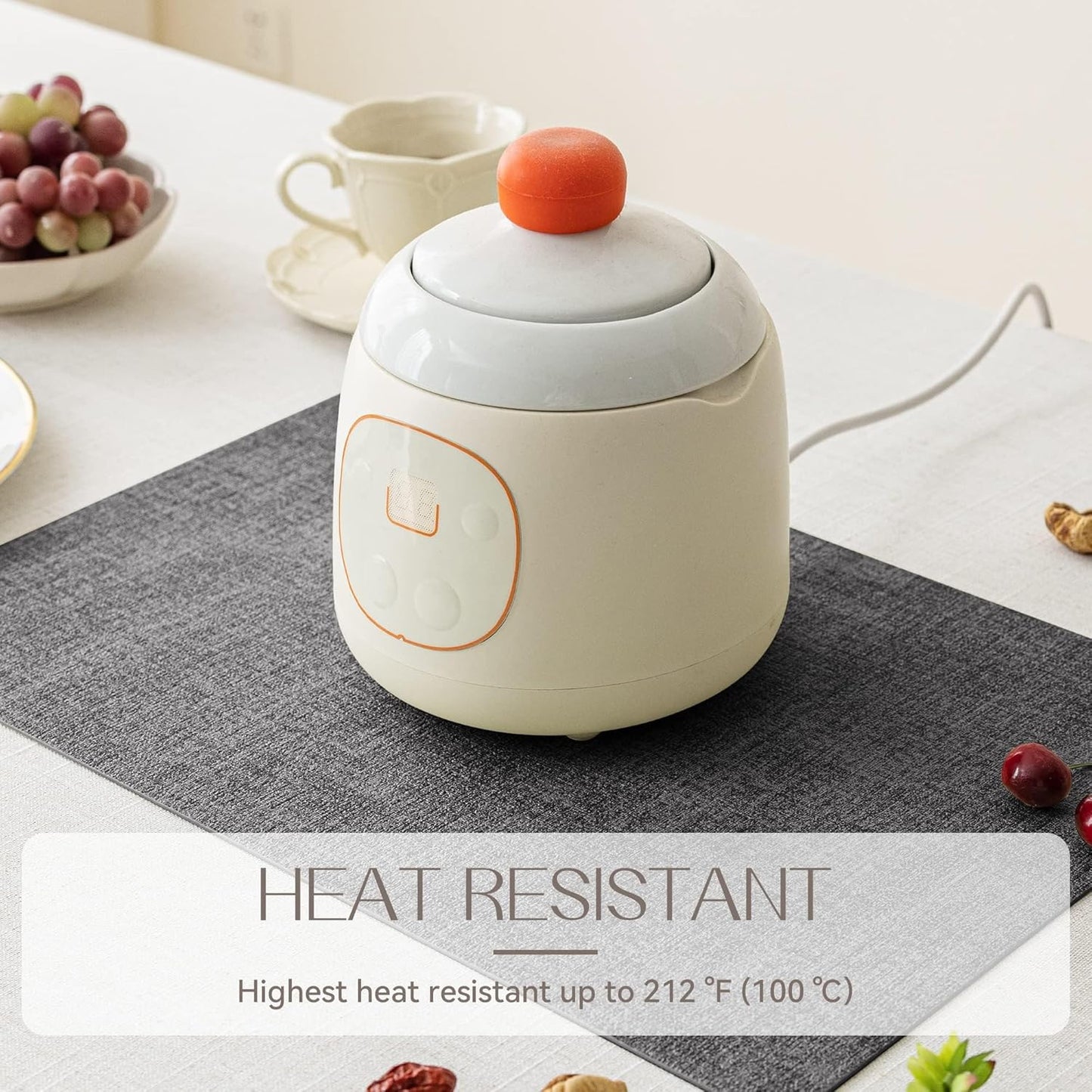 Romanstile Reversible Vinyl Placemats Set of 8, Faux Leather 100% Waterproof Oil-Proof Wipeable Place Mats, Heat Resistant Dual Sided Table Mats for Kitchen/Dining/Party (Dark Gray, 12 x 18 Inch)