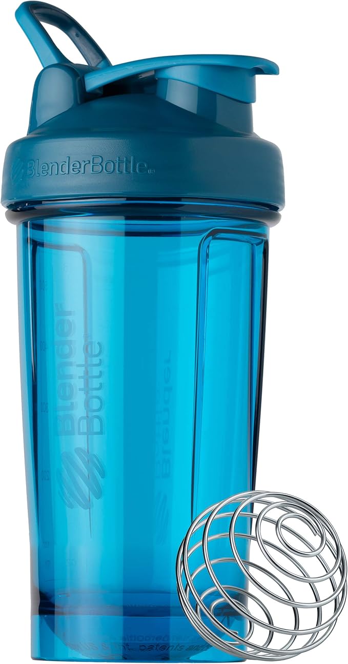 BlenderBottle Shaker Bottle Pro Series Perfect for Protein Shakes and Pre Workout, 24-Ounce, Cerulean Blue and Ocean Blue