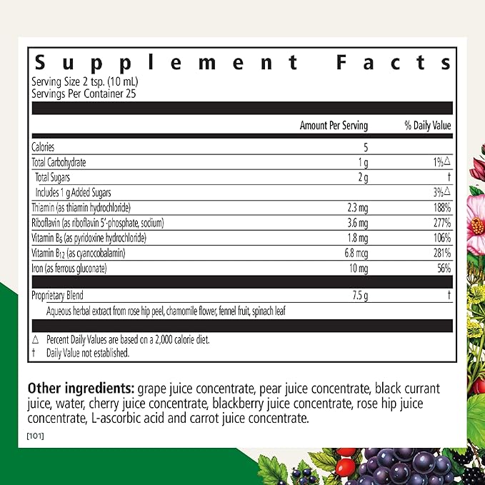 Floradix Floravital Liquid Iron & Vitamins Formula 8.5 oz