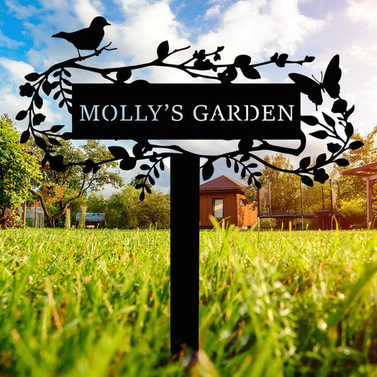 Customized Bird Names Garden Metal Stake Sign, Patio & Lawn Decor