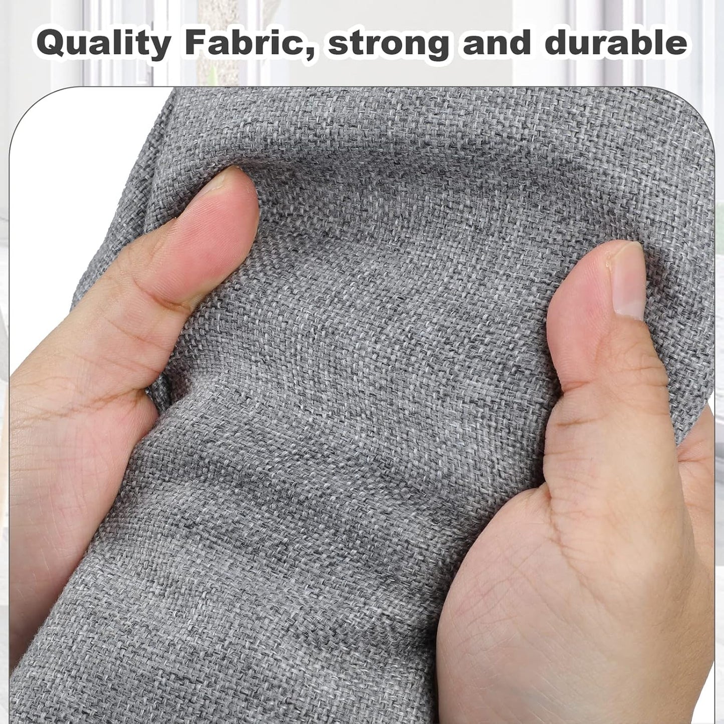 Medium 15" 21 Quart Collapsible Stackable Storage Bins with Lids, 5 Packs Grey Foldable Fabric Closet Boxes Heavy-duty Linen Cube Baskets Container for Bedroom Office (15 x 11 x 8)