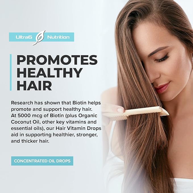 Liquid Biotin with Hair Vitamins, Vitamin B6. for