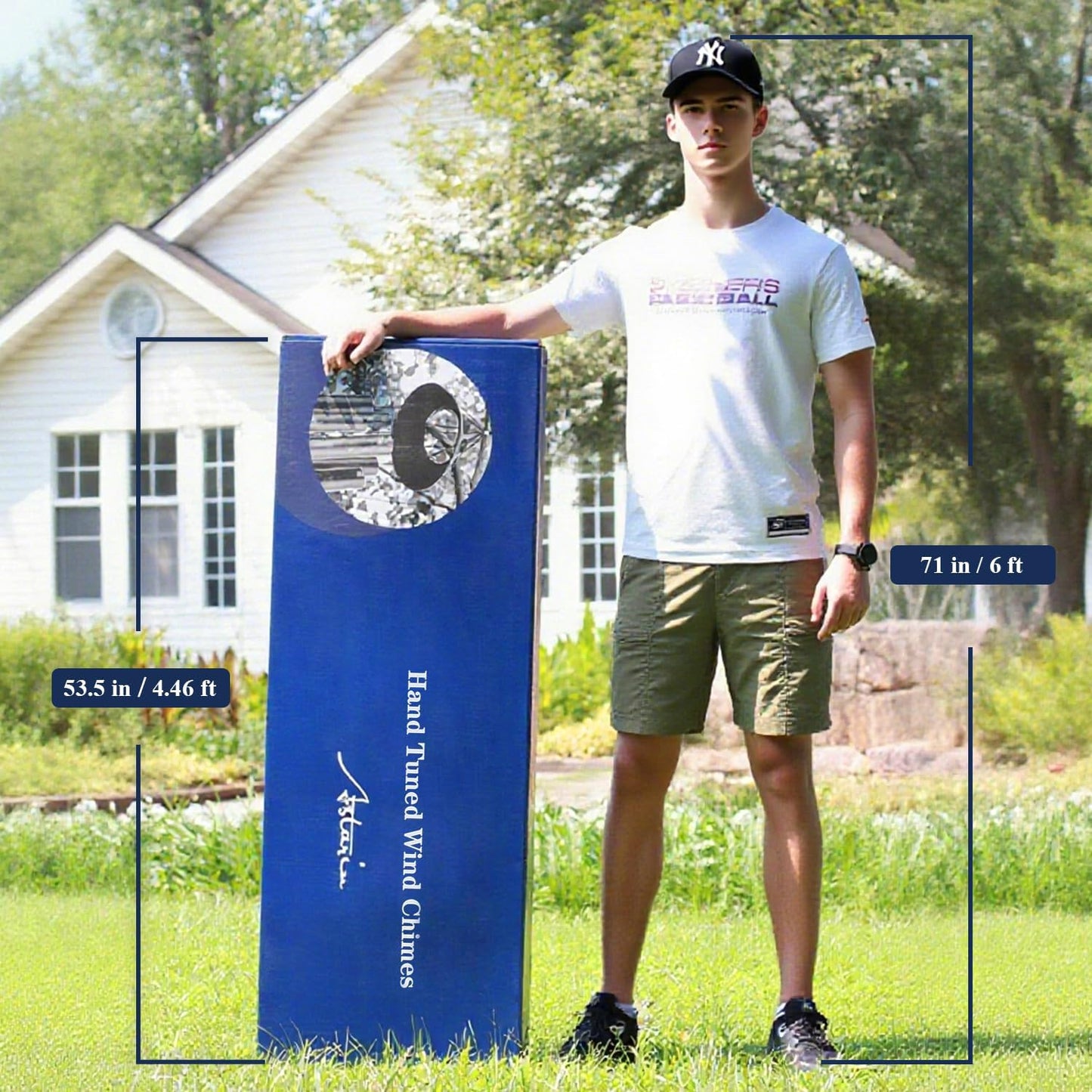 ASTARIN Extra Large Wind Chimes Outside, 2.4in Tubes Metal Handcrafted WindChimes with Deep Tone, Harmonic Deep Sound Outdoor Chimes,Outdoor Bass Bell Chime for Patio,Garden Yard Decoration,78" Bronze