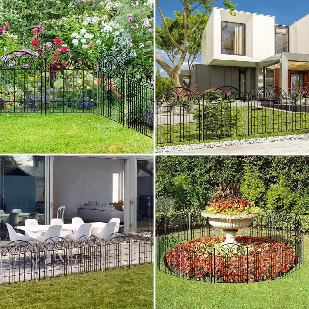 Tall Garden Fencing 36 Inch High, 22 Panels Total Length 48Ft Dog Fence Outdoor for Yard, Pet Fence Outdoor, Decorative Fences for Yard│Patented