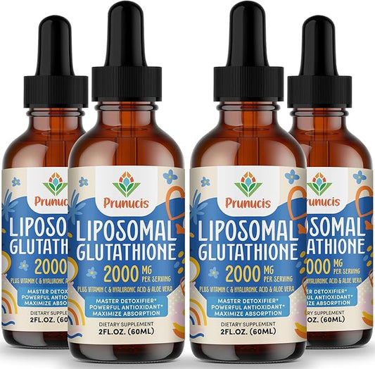 2000MG Liposomal Glutathione Liquid, 98% Absorption, Glutathione Liquid Supplement, Active Form L- Glutathione, Powerful Antioxidant Non-GMO for Immune System, Aging Defense, Detox,8 FL.OZ