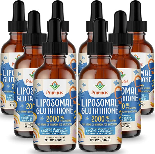 2000MG Liposomal Glutathione Liquid, 98% Absorption, Glutathione Liquid Supplement, Active Form L- Glutathione, Powerful Antioxidant Non-GMO for Immune System, Aging Defense, Detox, 16 FL.OZ