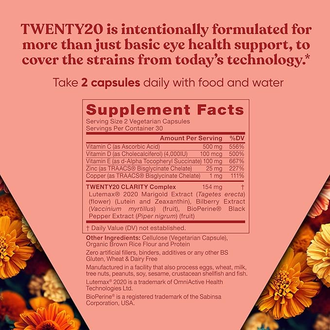 Twenty20 Eye Vitamins – Macular Health, 60 Soft