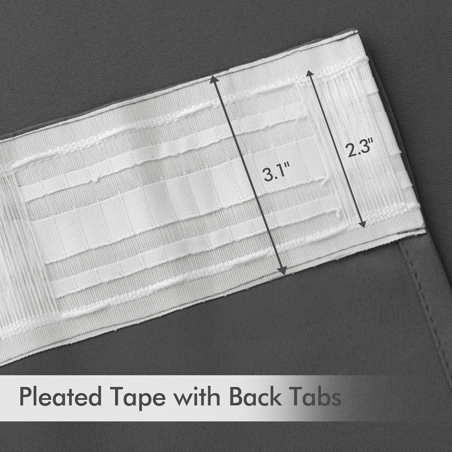 MIULEE Back Tab Grey Blackout Curtains 84 Inch Length 2 Panels Set for Living Room Bedroom Privacy, Rod Pocket/Pinch Pleated Thermal Insulated Room Darkening Light Blocking Curtains 84 Inches Long