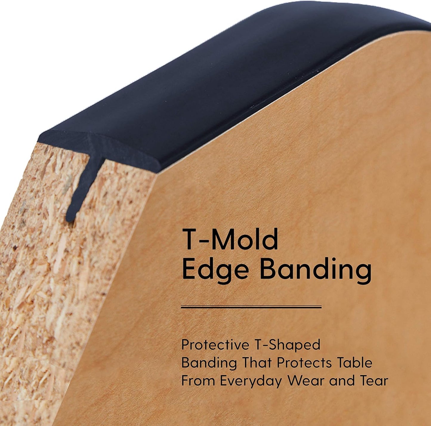 Factory Direct Partners FDP Rectangle Activity School and Classroom Kids Table (36 x 72 inch), Toddler Legs, Adjustable Height 15-24 inches - Maple Top and Navy Edge