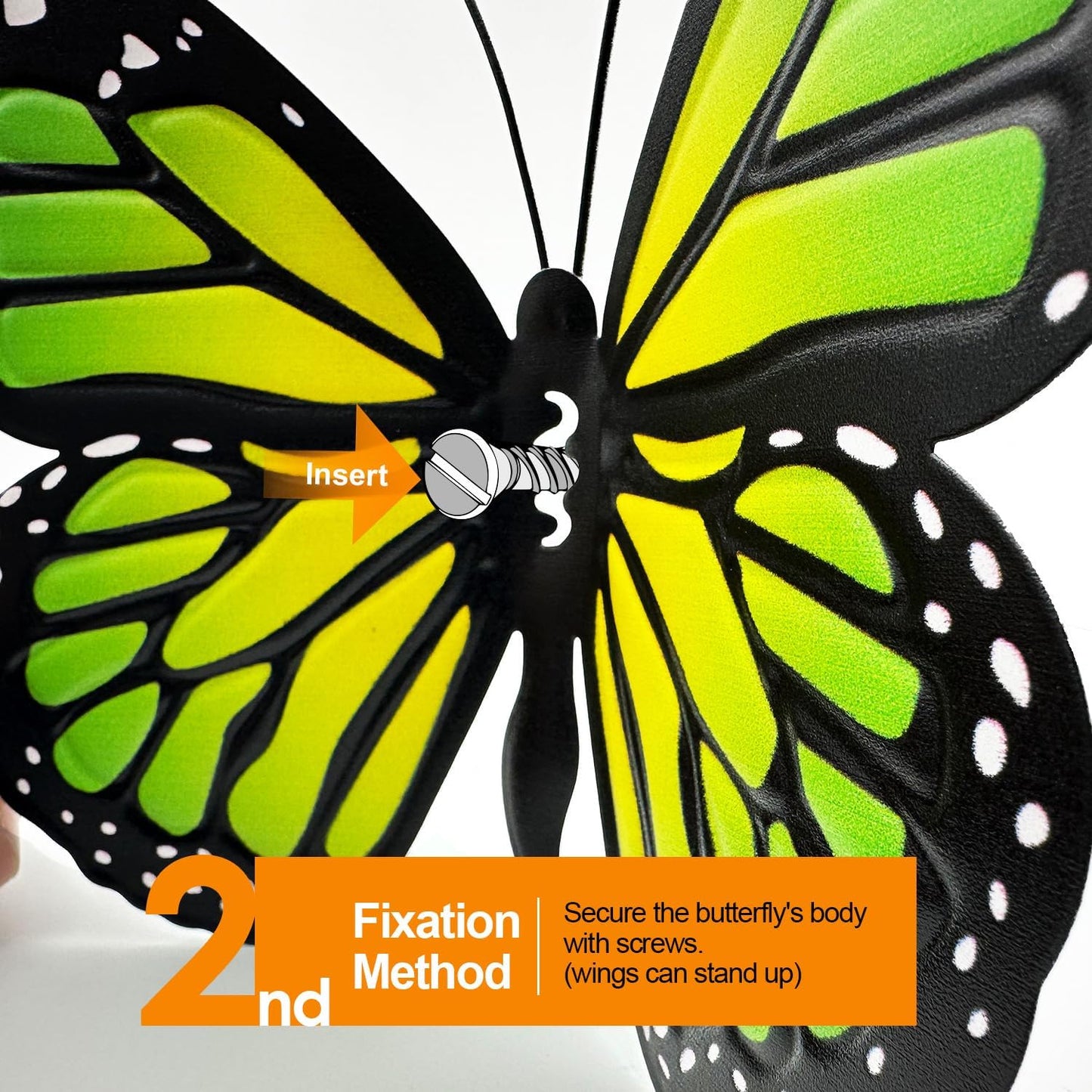 Metal Butterfly Wall Outdoor Decor, 4 Pack 9.8in Metal Butterflies Wall Art Sculpture Hanging Decorations for Backyard Patio Fence Garden Home, Gift for Mom Friend