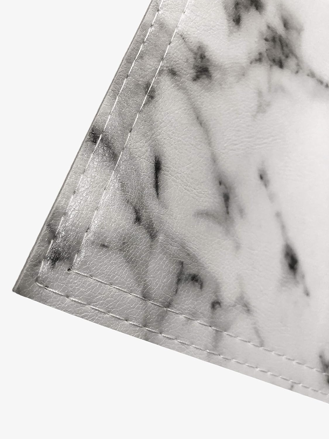 Marble Faux Leather PU Placemats, Set of 8, Easy to Clean, Heat & Stain Resistant for Conference Table,Dining Home Office Decor