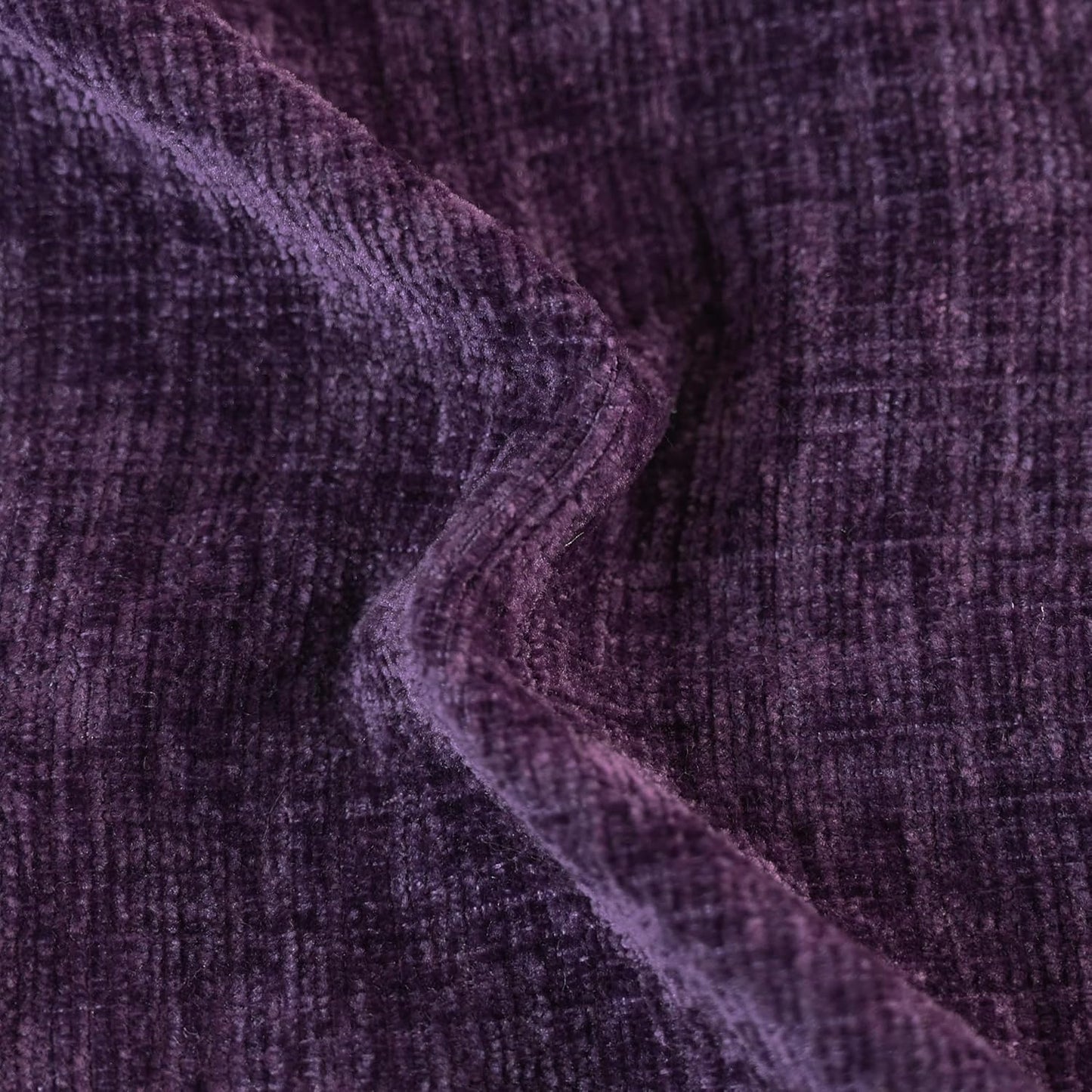 CaliTime Throw Pillow Covers Decorative 16 X 16 Inches Pack of 2 Cozy Chenille Cushion Cases for Couch Sofa Bed Living Room Home Plum Purple