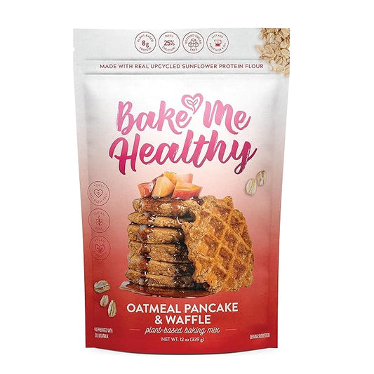 Bake Me Healthy Oatmeal Pancake Mix 9 Allergens 12oz Dairy 12 Plant