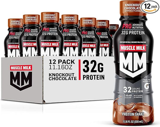Muscle Milk Pro Advanced Nutrition Protein 11.16 Fl 12), 32g 32g Protein, 1g Sugar, 16 Vitamins 5g Fiber,