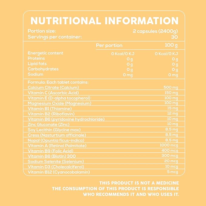 BIENESTALE MULTIVITAMIN (17 Vitamins and Minerals) 30 Capsules