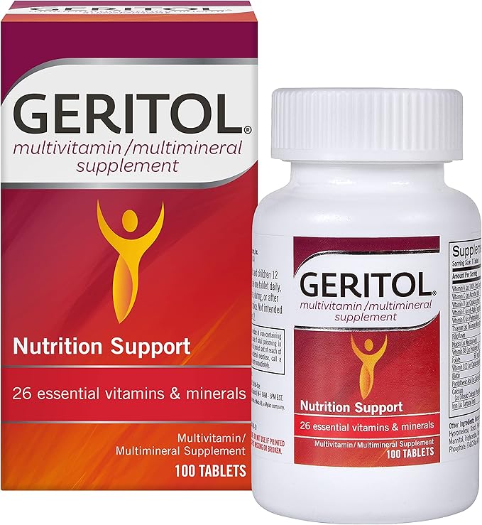 Geritol, Multivitamin Supplement, Contains B-Vitamins, Antioxidants, 26 Essential 100 Tablets