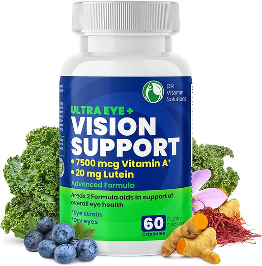 Vision Support Eye Vitamins for Macular Health 2 Formula (1 Bottle, 60 Capsules)