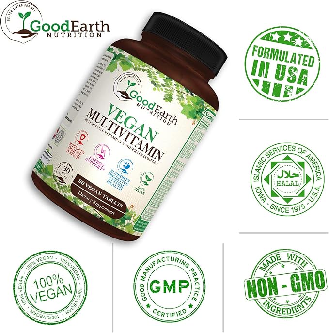 Vegan Multivitamins for Men & Women D3 ,