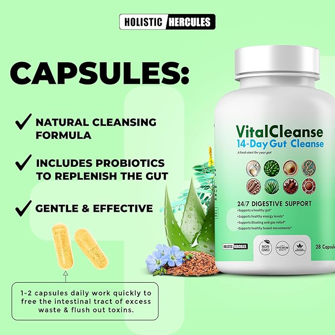 Vital Cleanse - Deeply Refreshing 14 -Day Revitalizing Cleanse: Gut & Colon Support