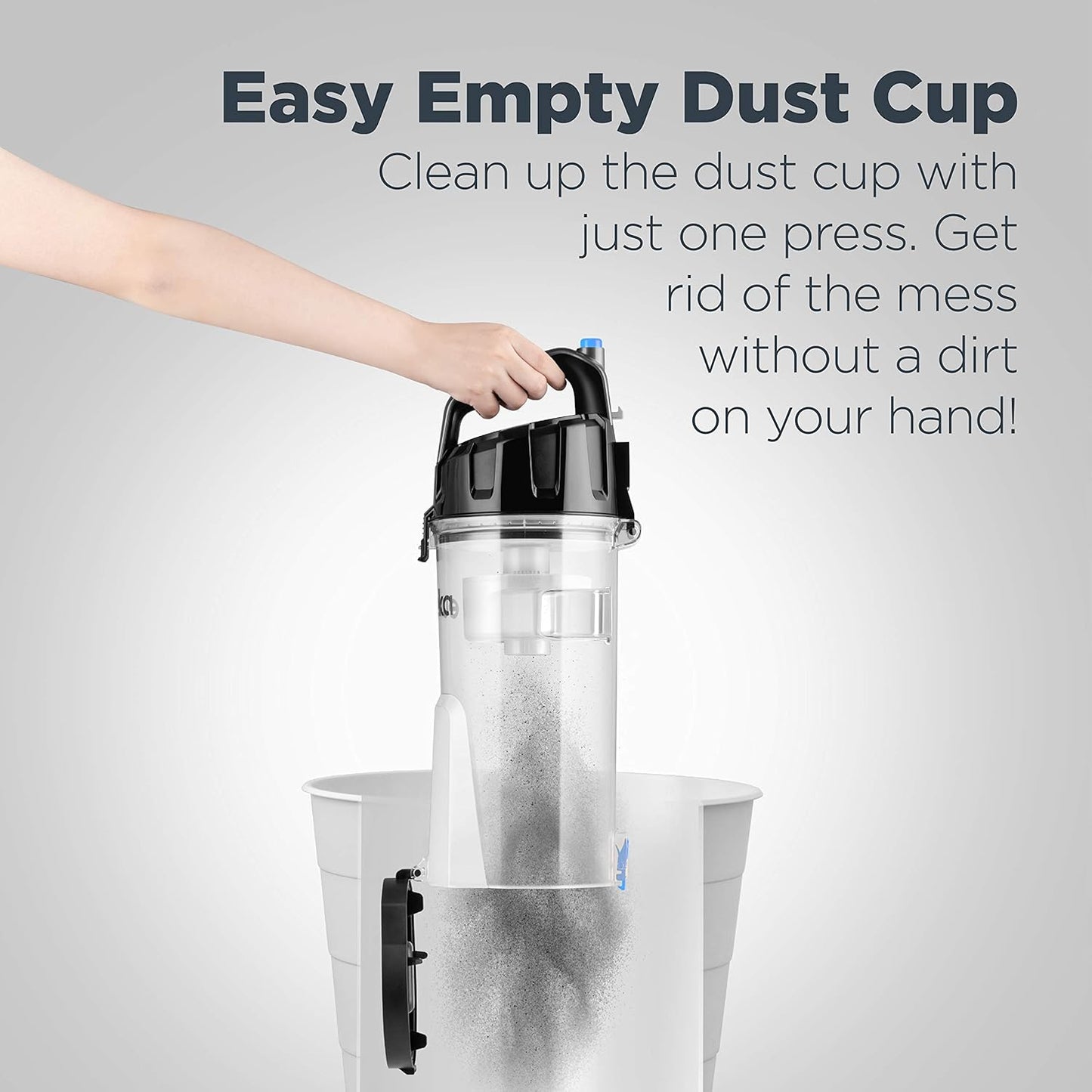 Eureka PowerSpeed Lightweight Upright Vacuum Cleaner for Carpet and Hard Floor, Powerful Bagless Upright Vacuum Cleaner for Home Pets, NEU181A, Blue