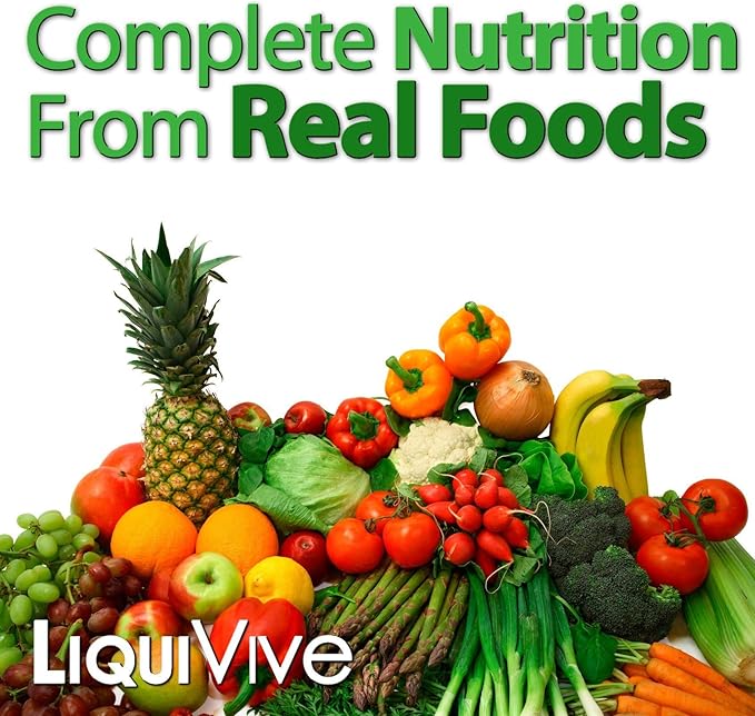 LiquiVive Liquid Vitamins Mega Nutrition D3 A B12 E 99.9% Vegan 32 fl