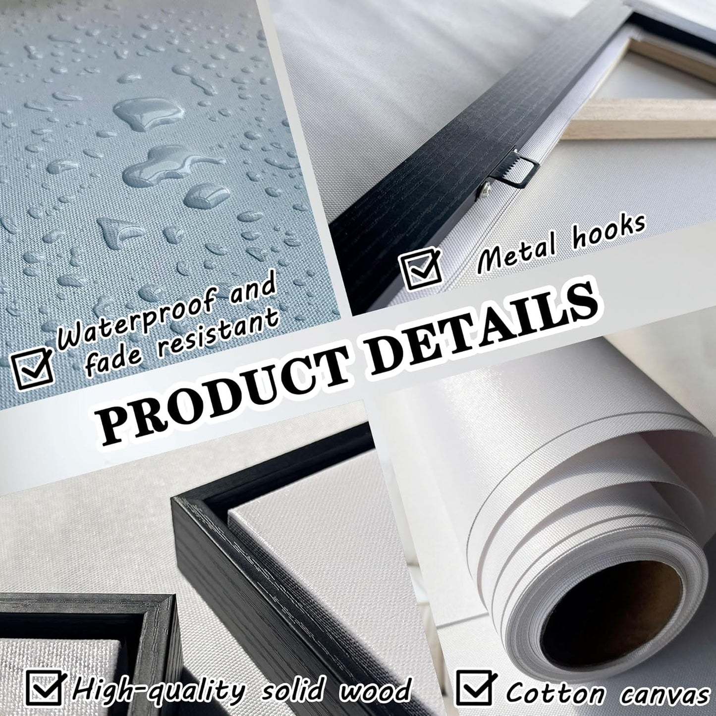 Mofutinpo Large Black Framed Cityscape New York abstract wall art Brown City Theme Paintings Modern Canvas office wall decor living room modern artwork Size 30x60