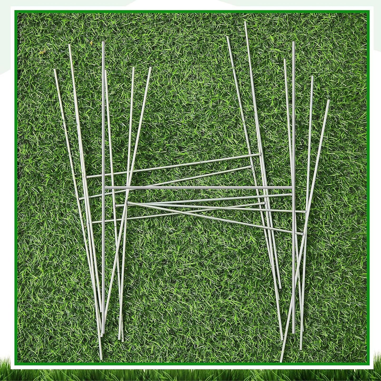 Tandefio 100 Pcs Yard Sign Stakes Metal 15"x10" H Frame Wire Yard Stakes Use with Corrugated Sign Metal Holder for Advertising Party Decorations Outdoor Lawn Garden Garage House