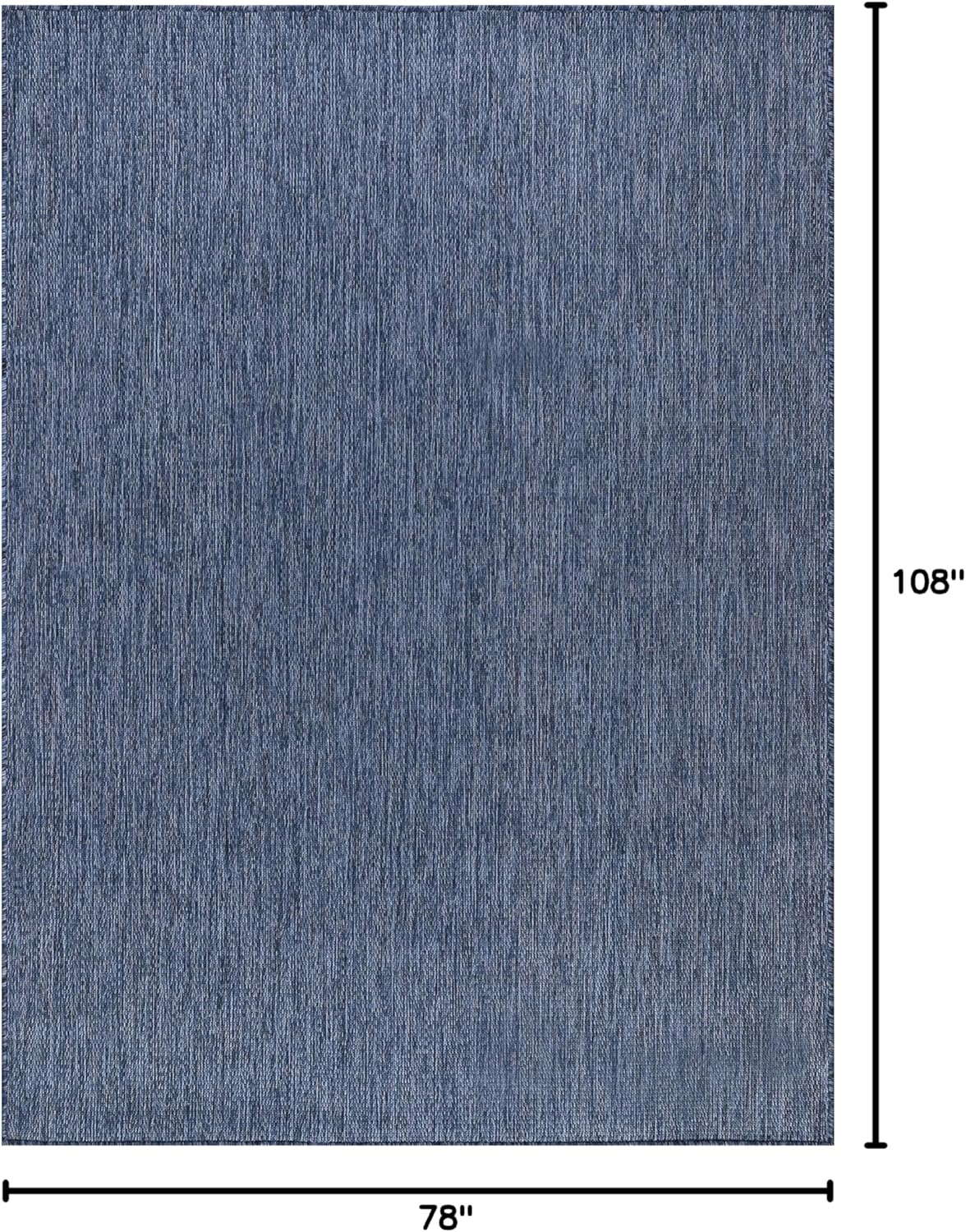 Washable Indoor Outdoor Rug 6x9 Weather Resistant Area Rugs Modern Solid for Porch Deck Balcony Backyard Patio Outside Carpet (6 X 9 Azure Blue)