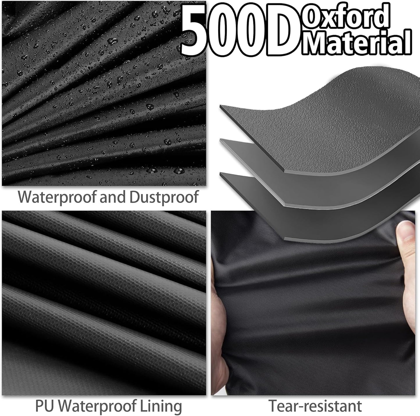 Kingling Outdoor Table Cover 42 Inch, Waterproof Prep Table Covers Bar Table Protection Cover for Patio Table/Furniture - 42''L x 22''W x 35''H