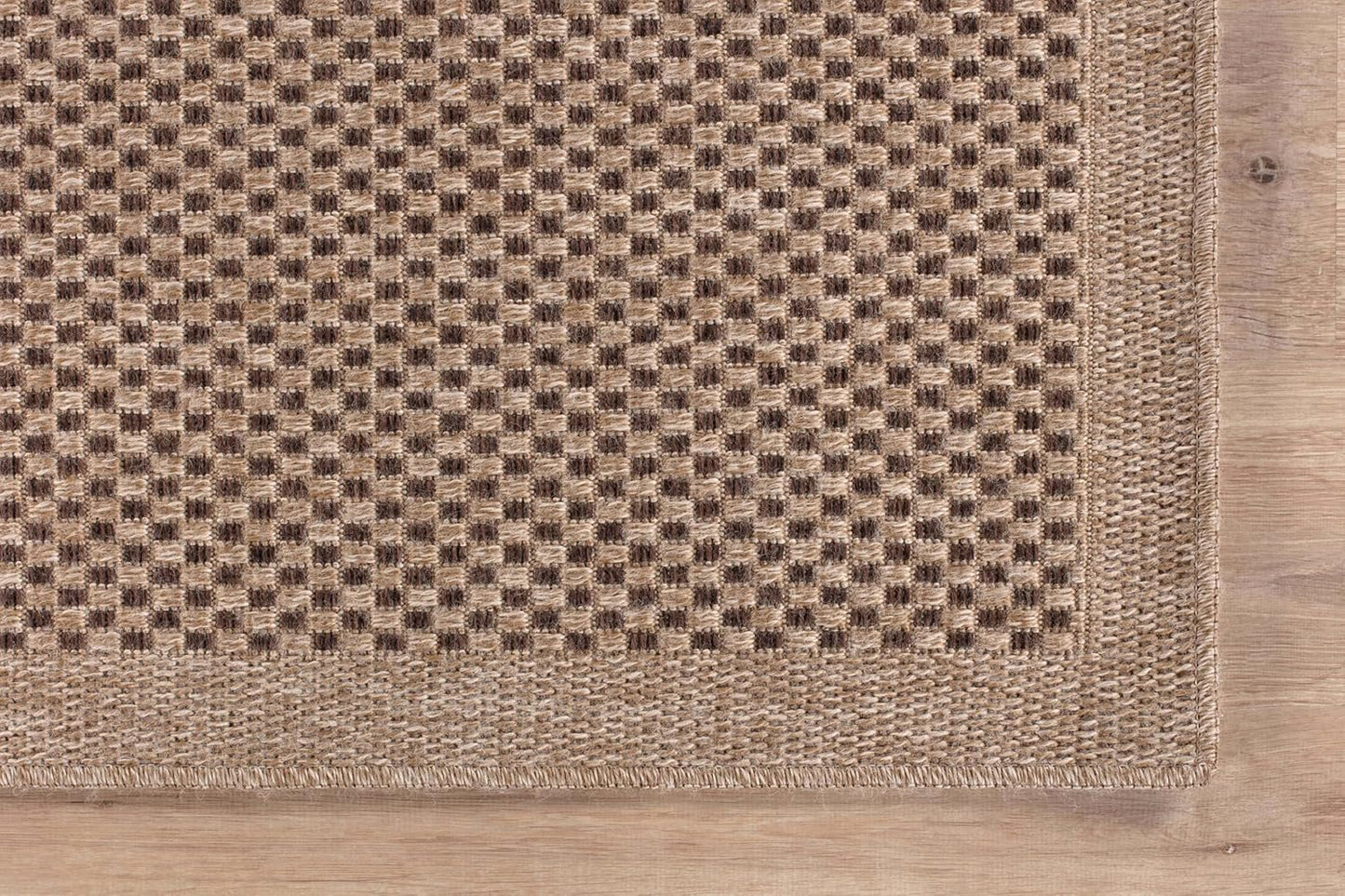 CAMILSON Easy Jute Rug 4x6, Indoor Outdoor Natural Color Fiber Area Rugs for Living Room Patio and Kitchen Rug, Sisal Boho Woven Design, Easy-Cleaning, Washable Outside Carpet Alfombras para(4 x 6)
