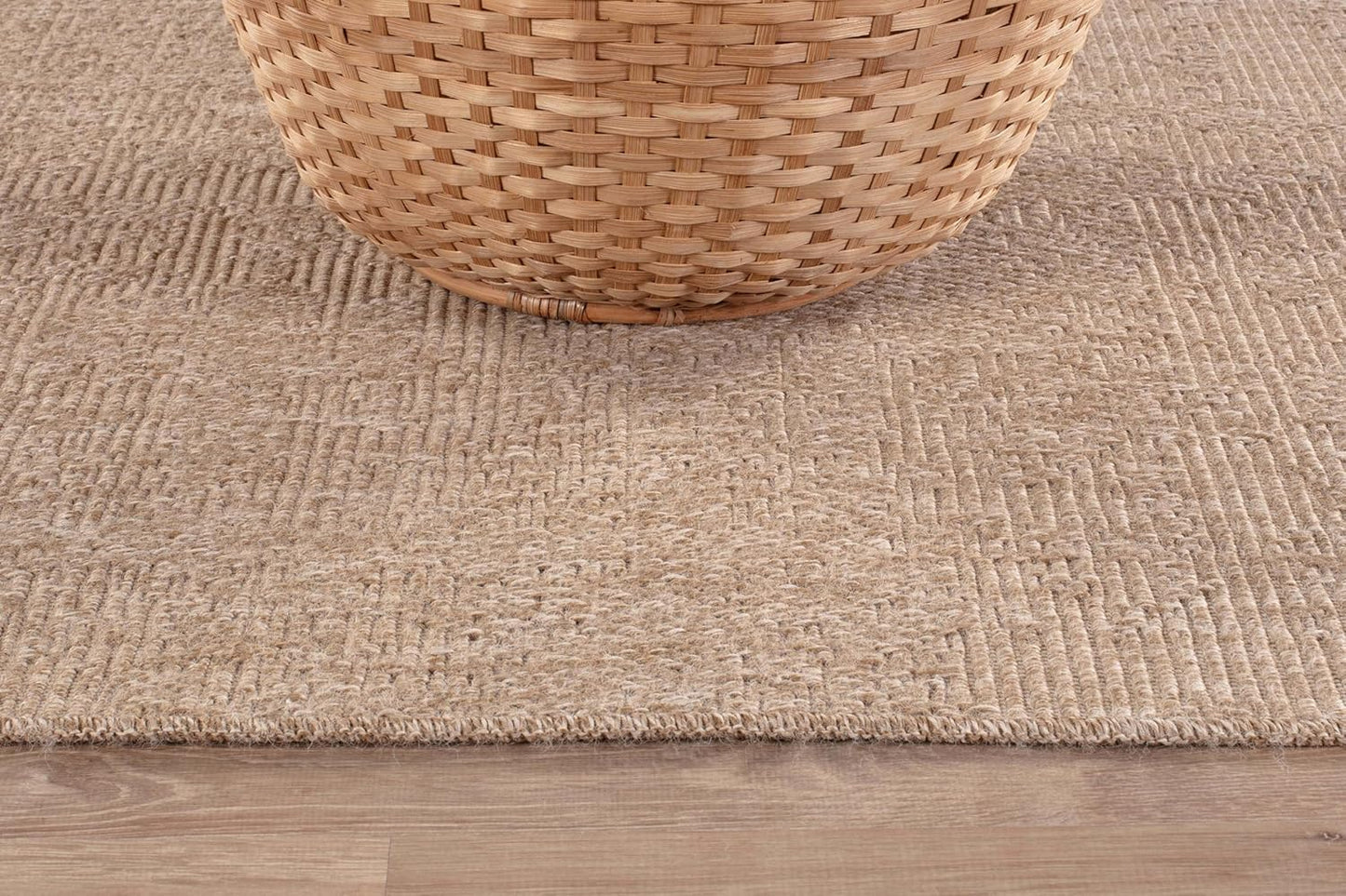 CAMILSON Easy Jute Round Rug 6ft Indoor Outdoor Natural Color Fiber Area Rugs for Living Room Patio and Kitchen Rug Solid Boho Woven Design Easy-Cleaning Washable Outside Carpet Alfombras (6 Round)
