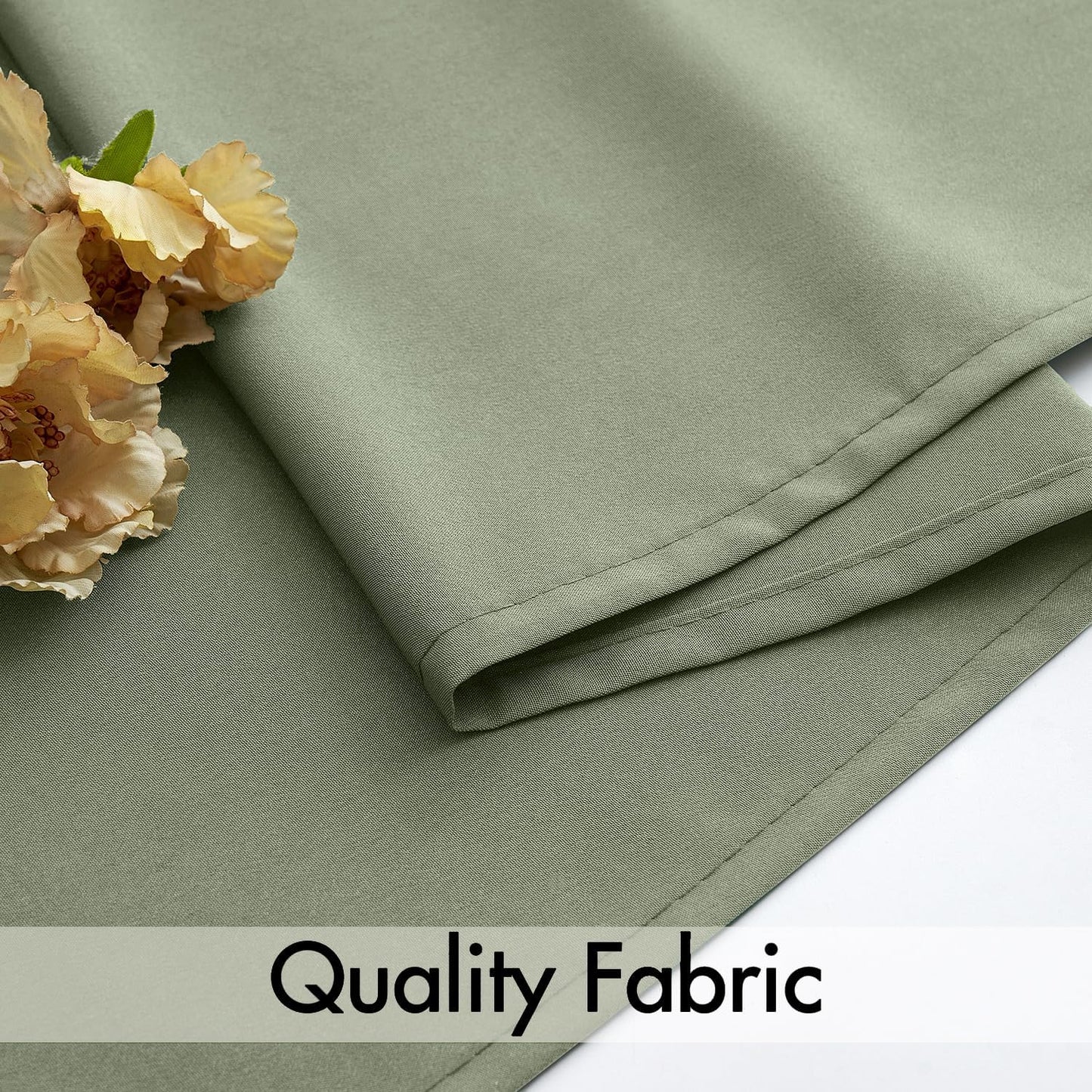 MIULEE Sage Green Privacy Sheer Curtains That Let Light in 63 Inches Long Non-See-Through Semi Sheer Curtain Light Filtering Window Curtains Drapes for Living Room Bedroom 2 Panels Set 42 X 63