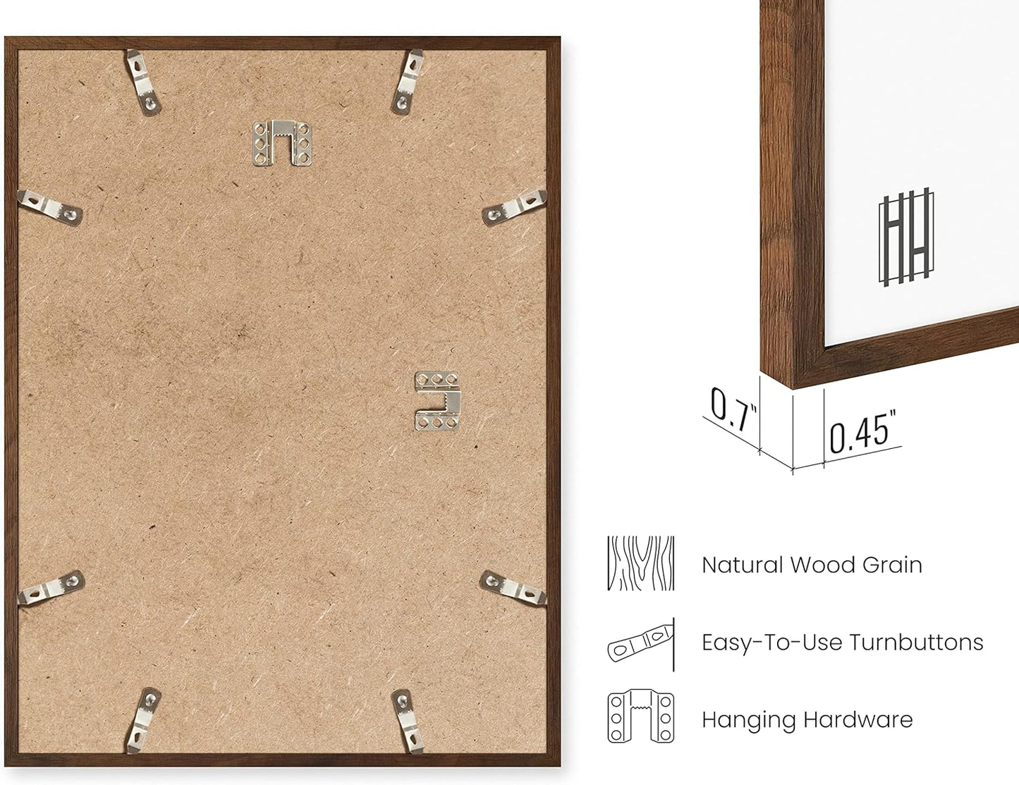 HAUS AND HUES Two 8x10, Three 12x16 - Framed Walnut