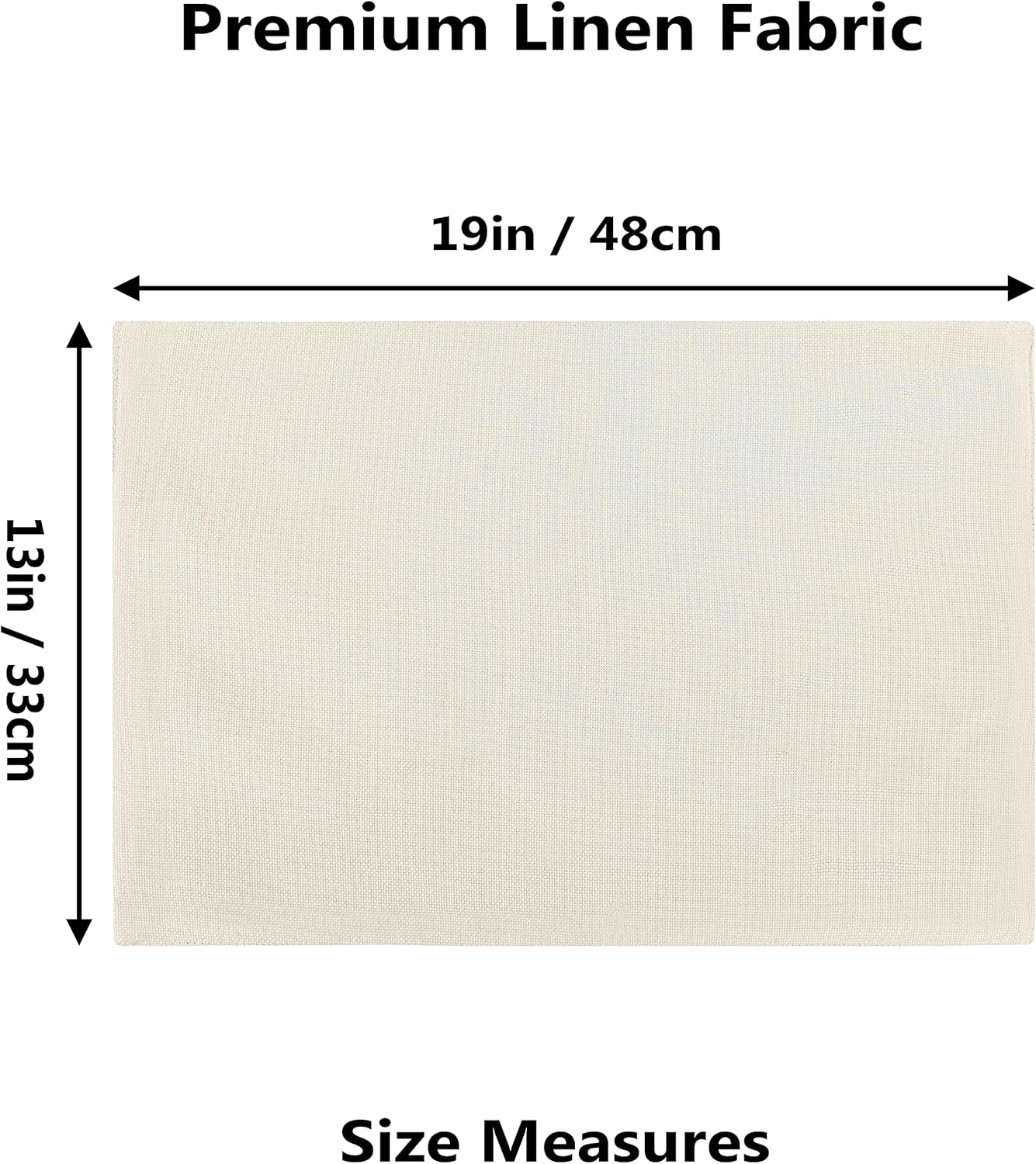 Home Brilliant Place Mats Indoor Set of 6 Cloth Place Mat Heat Resistant Dining Table Place Mats for Kitchen Table, 13 x 19 inches, Cream