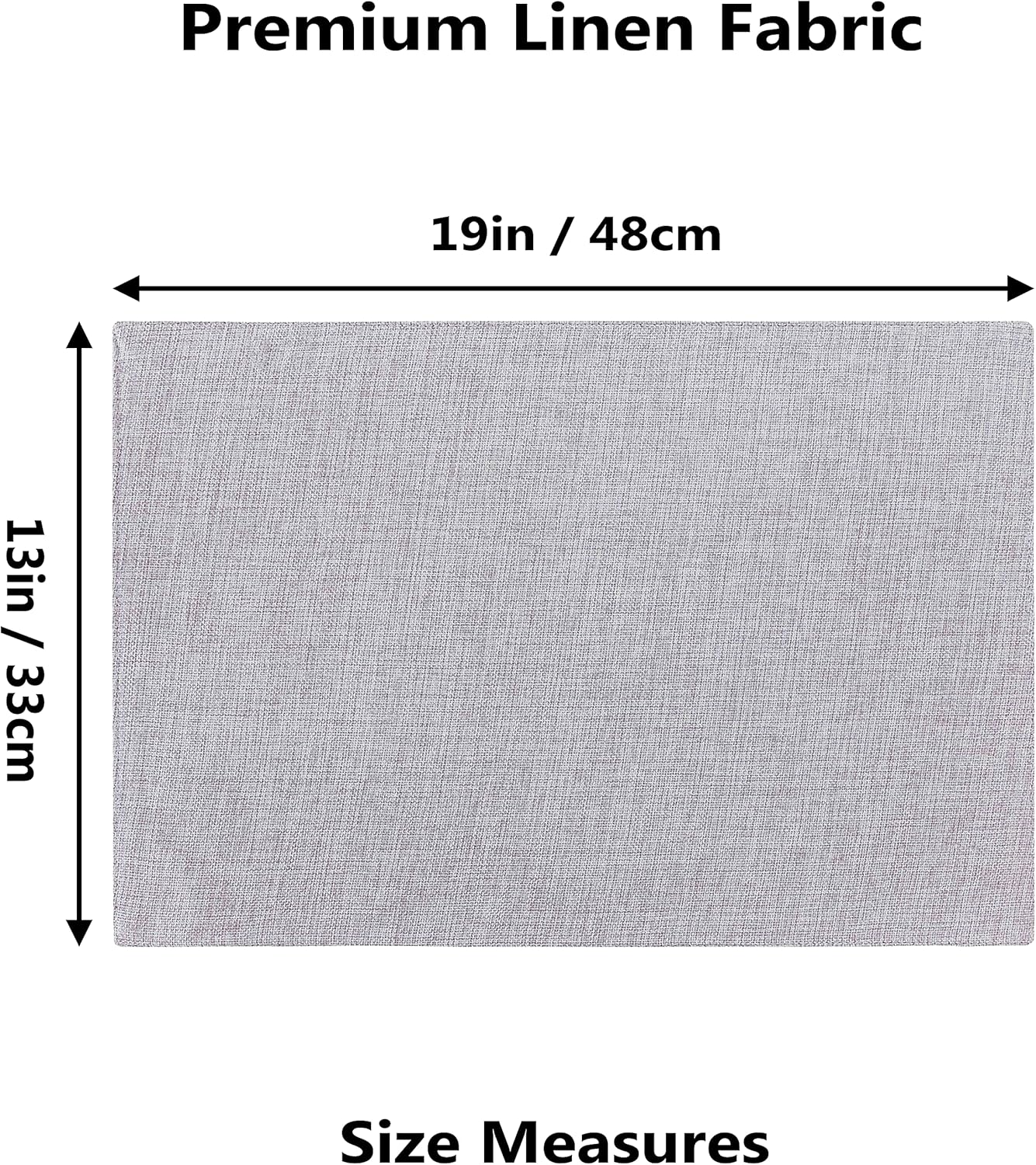 HOME BRILLIANT Cloth Placemats Set of 4 Heat Resistant Washable Plate Mats Placemats for Parties Buffet Dinner Coasters Party Dinner Decor, 13 x 19 inches, Light Grey
