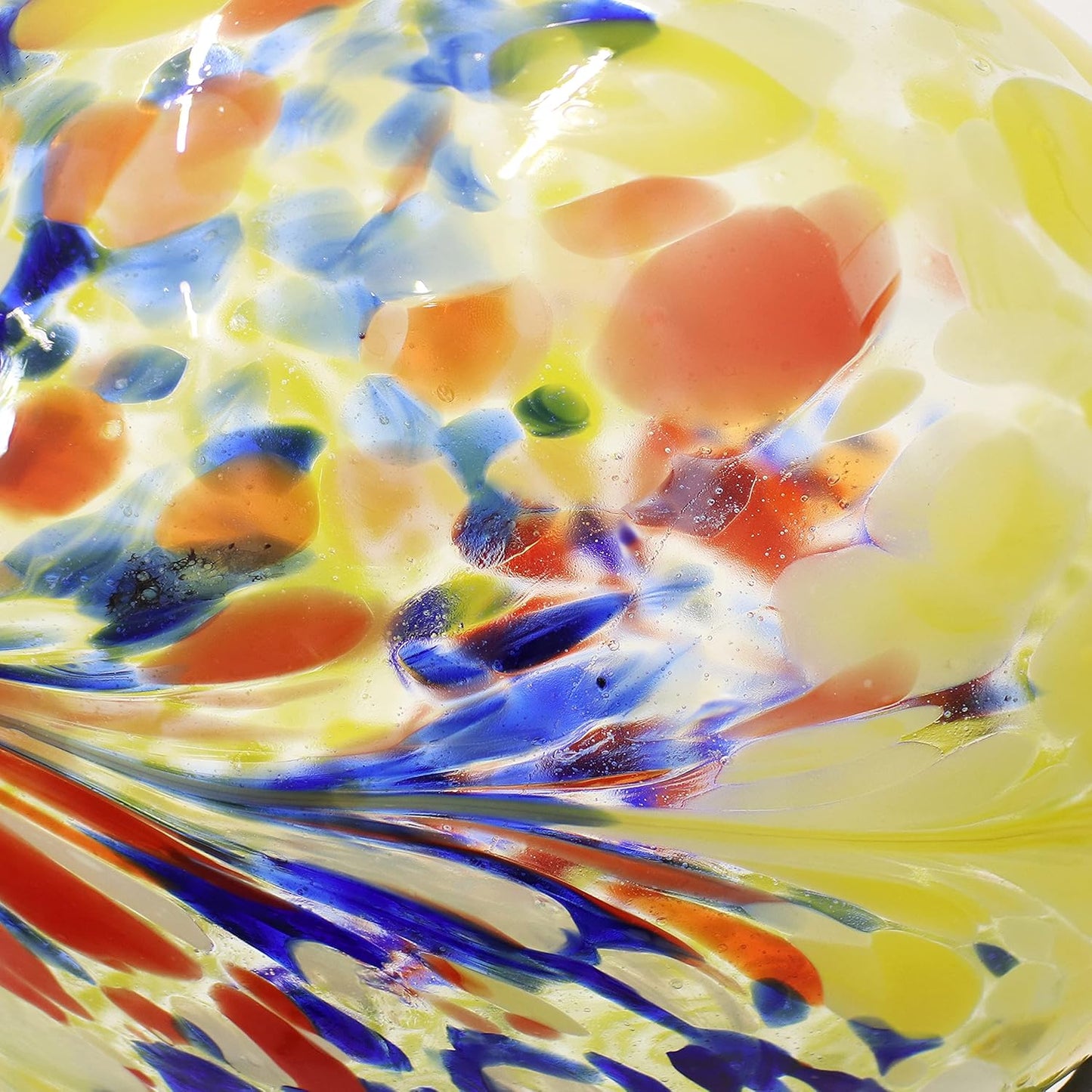 Sunnydaze 10-Inch Gazing Ball for Garden - Glass Gazing Globe for Outside - Garden Orb Yard Decor - Bright Summer Burst