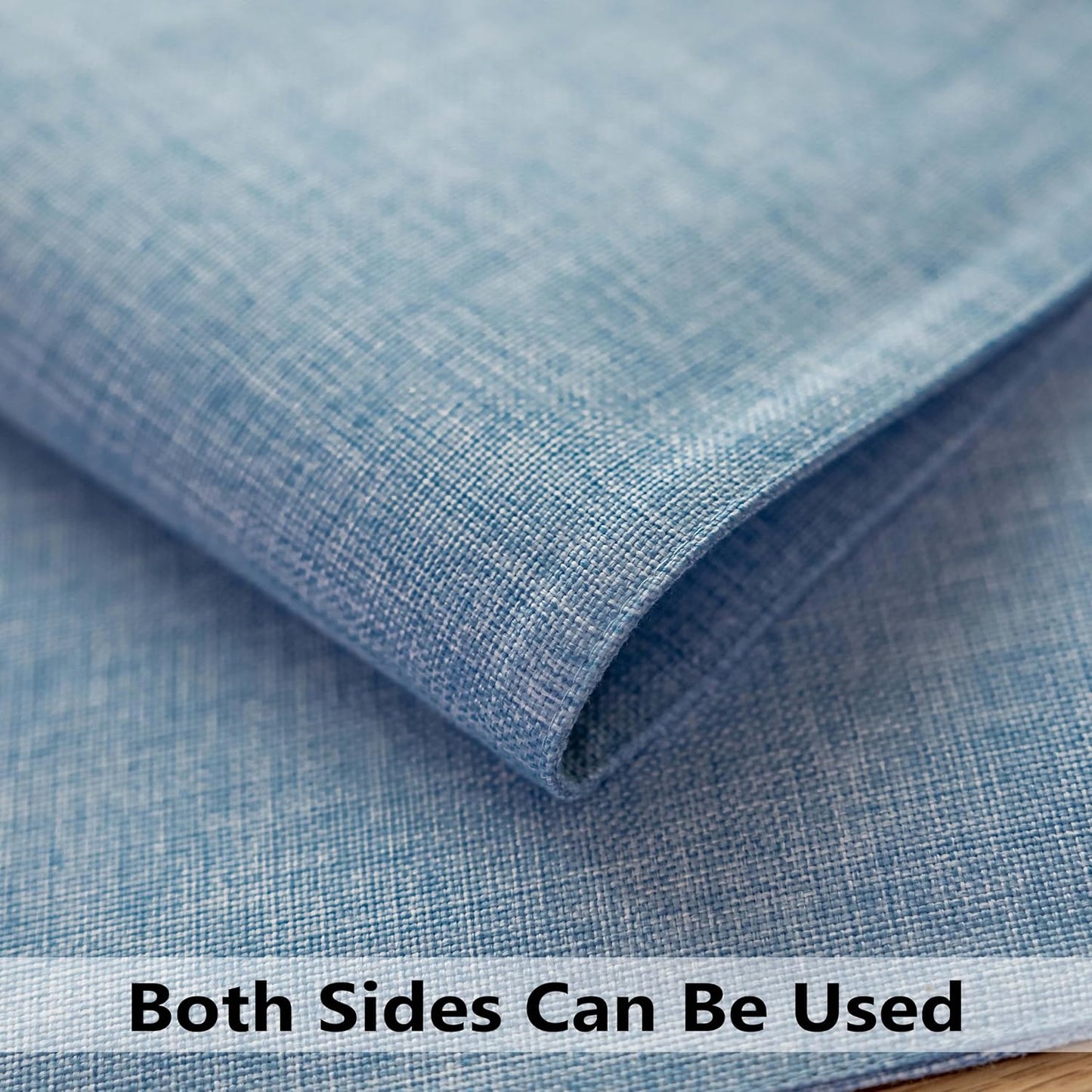 Demetex Blue Placemats Set of 4 Heat Resistant Place Mats Linen Cloth Placemat Dining Table Mats for Kitchen Plate Tables, Blue