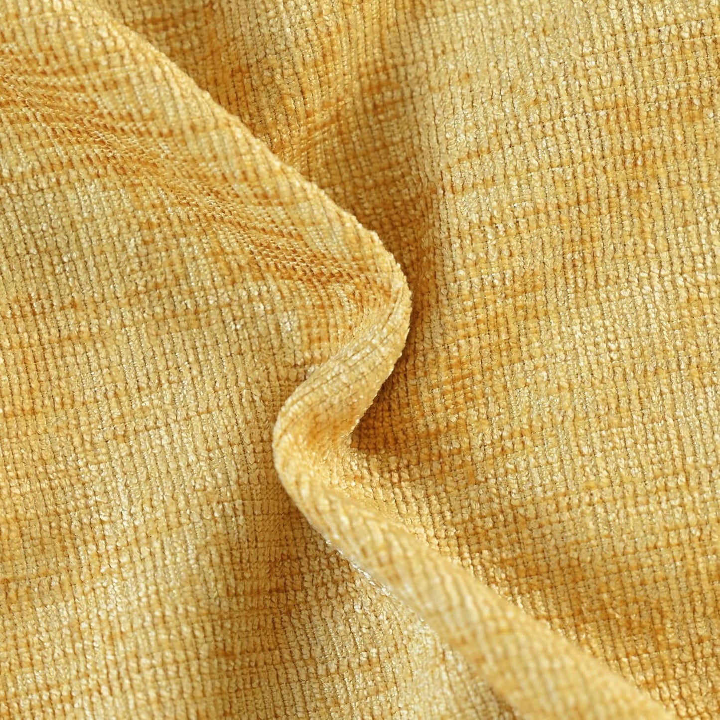 CaliTime Throw Pillow Covers Decorative 16 X 26 Inches Pack of 2 Cozy Chenille Cushion Cases for Couch Sofa Bed Living Room Home Gold