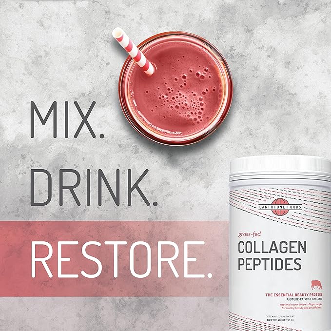 EARTHTONE Grass-Fed Collagen Peptides Powder 28