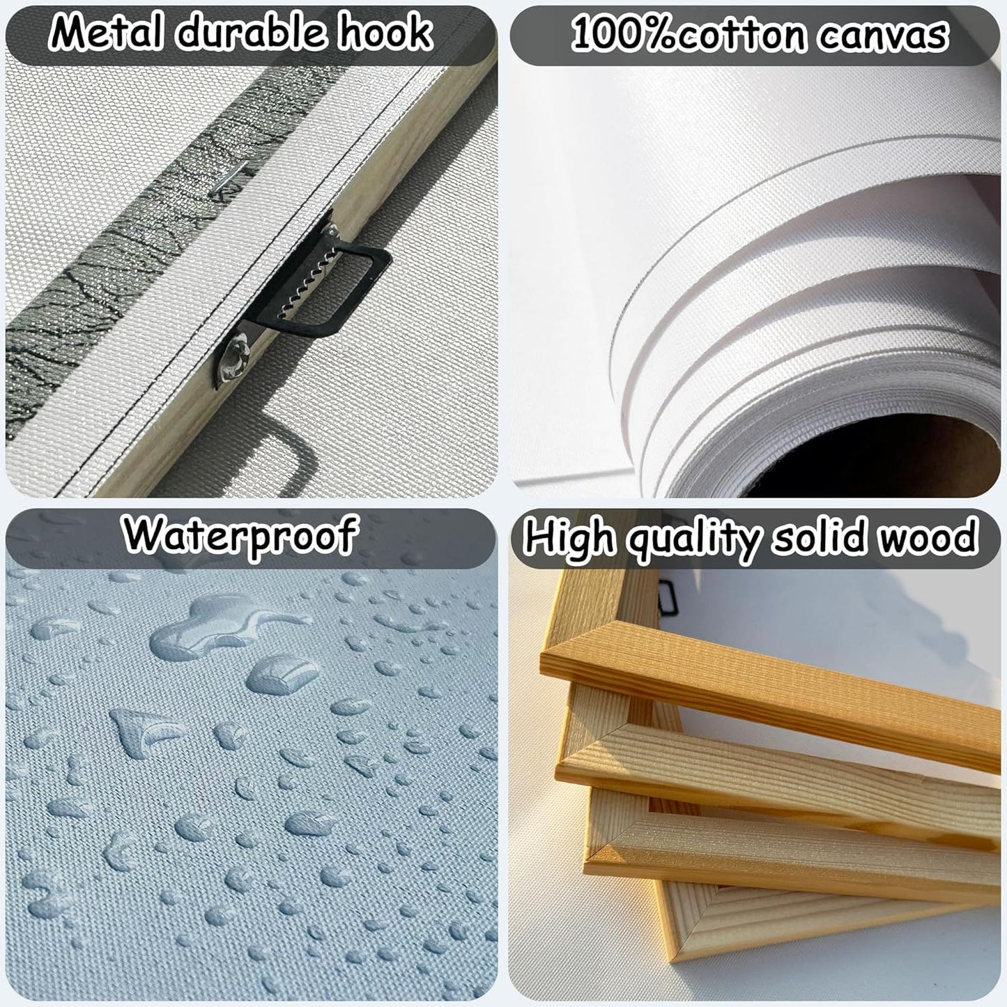 Blue Wall Art Large Pictures for Living Room Abstract Wall Decor Wall Decoration Print Pictures Canvas Framed Artwork Minimalist Paintings for Office Above Bed Wall Decor 24×48in